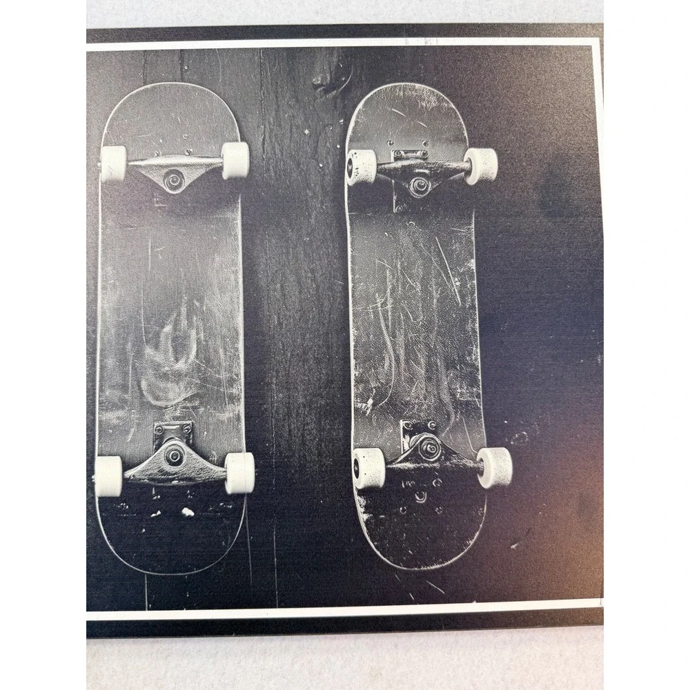 Black & White Skateboard Wall Art 12x18 Three Skateboards Skater Decor